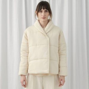 Michaela Greg Puffer, Small, Pearl/Cream